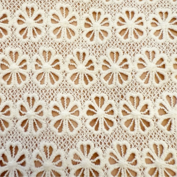 Nanette Lenore eyelet Crochet Short Sleeve White Lace Dress - Picture 8 of 11